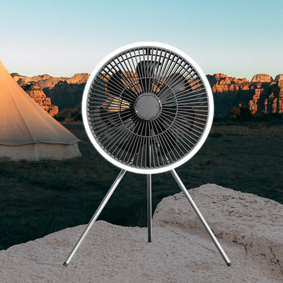 Akku 10000 mAh wiederaufladbarer Tischventilator 12 Zoll Laterne LED Zeltlicht Ventilator