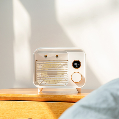 2000 mAh tragbare Luftkühlventilator mit warmem Nachtlicht