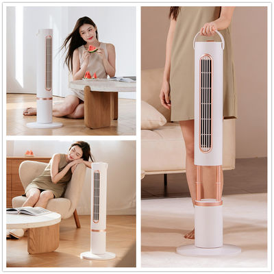 Qualität  5V Cooling Tower Fan Polymer Battery Oscillating Wide Angle Fan Remote Control Fabrik