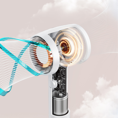 Weißer wieder aufladbarer Fan der Tischventilator-hoher Windkraftanlage-2000mAh Mini Portable USB