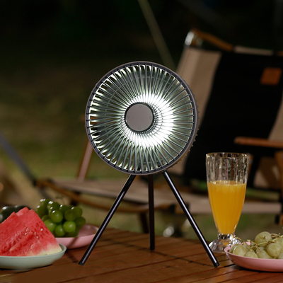 Geführter heller Boden-stehender Fan-kampierender Batterie 10000mAh Rechargable-Stativ-Fan