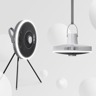 Wieder aufladbarer Boden-stehende Fans 5W 10000mAh führten helle Fan-Fernbedienung