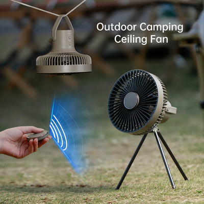 Kampierende Fan ABS im Freien wieder aufladbarer heller tragbarer Mini Tripod Fan der Batterie-10000mAh