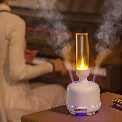 Licht-Aromatherapie-Geruch-Diffusor-Maschinen-Kerze Mini Humidifier des zwei Spray-Hafen-ätherischen Öls des Diffusor-veränderbare LED