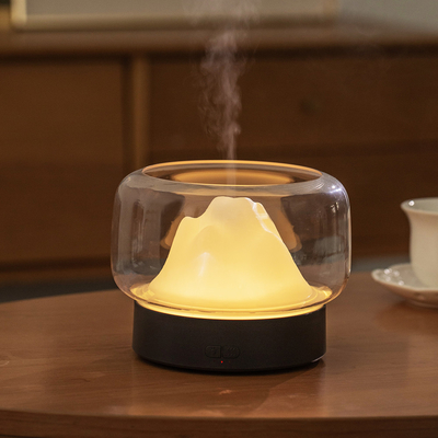 Bunter kühler Nebel 2021 roch Hauptultraschall-400ML LED transparenten Aroma-Diffusor des ätherischen Öls für Raum