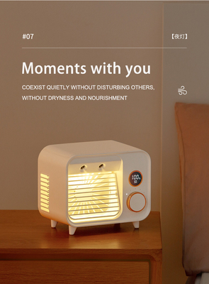 USB Mini Portable Wireless Fan Cooler mit LED-Nachtlicht-und -nebel-Spray