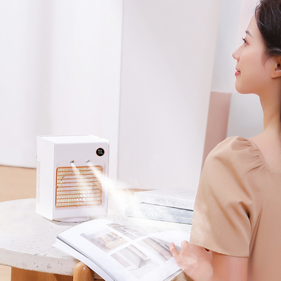 Kleine Verdampfungsluftkühler-und HumidifierTable-Fan-4000mAh Batterie