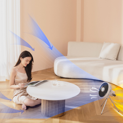 7 Vane Remoter Control Rechargeable Table Fan-Stativ LED Usb-Fan im Freien