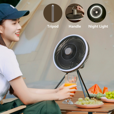 Tragbarer hängender kampierender Fan des Zelt-wieder aufladbarer Tischventilator-10000mAh LED im Freien